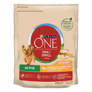 Purina ONE MINI Dog < 10 kg Active, bogata piletinom, s rižom, 800 g