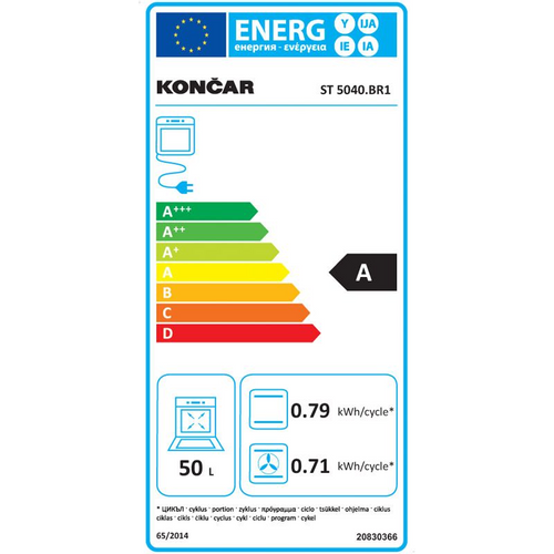 Končar štednjak ST 5040.BR1 slika 3