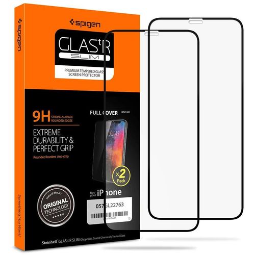 Spigen - Glas.TR Slim (2 kom) za iPhone X / XS / 11 PRO - crno slika 1