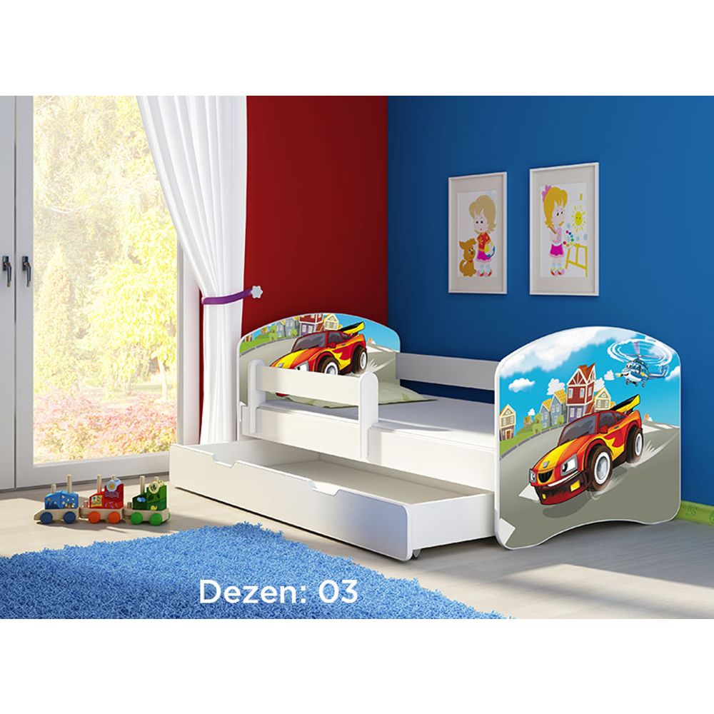 ACMA Dječiji krevet Acma II sa ladicom White - 160x80cm - Dezen 03 slika 2
