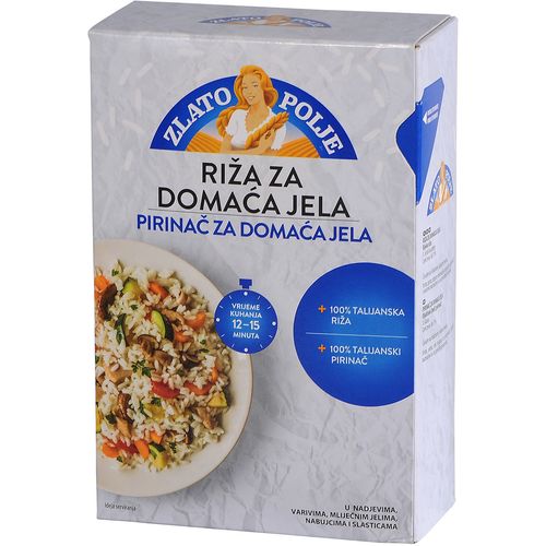 Zlato Polje riža za domaća jela 1 kg slika 1