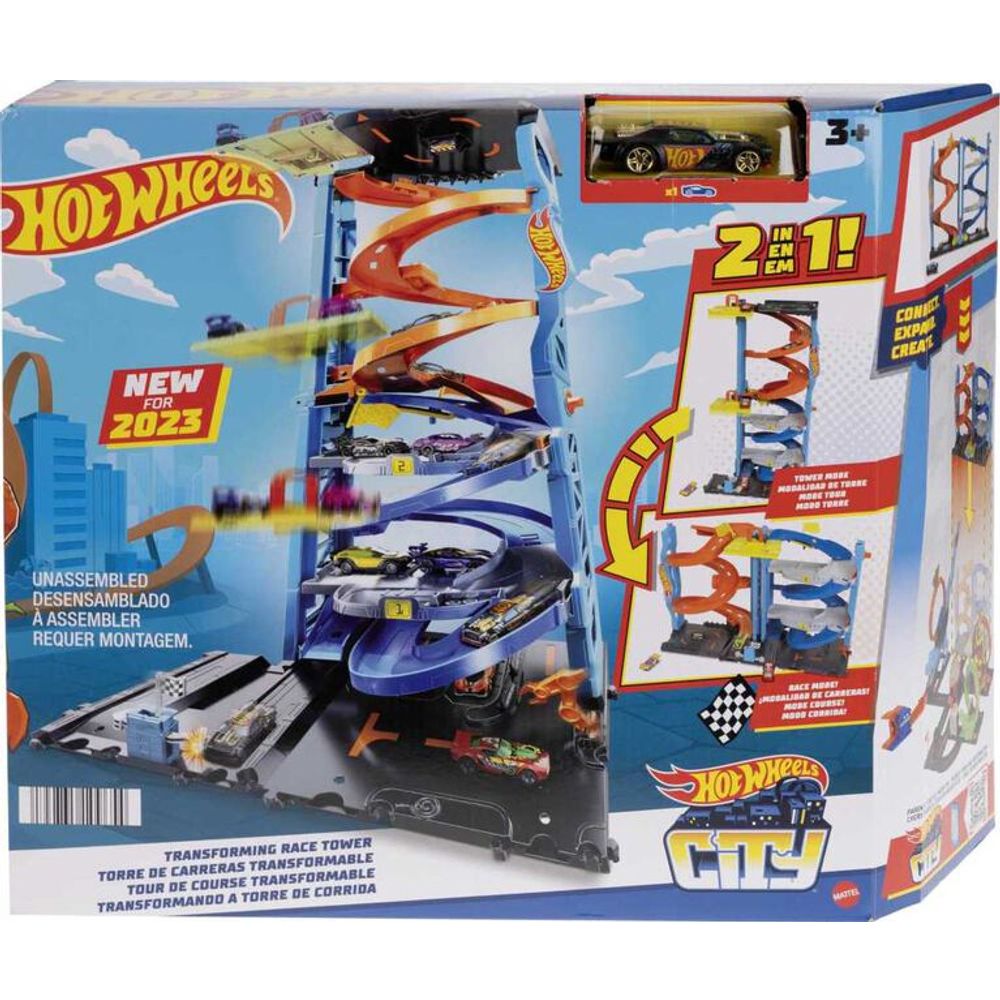 Hot Wheels City Staza sa autićem 2U1 Transforming Race Tower slika 8