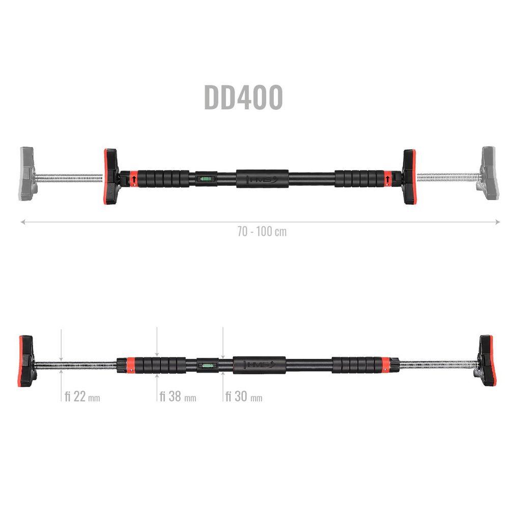 Dd400 šipka za vrata za teretanu 70-100 cm hms slika 5