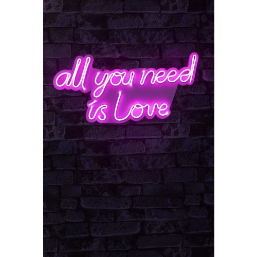 Wallity All You Need is Love - Pink Dekorativno Plastično Led Osvetljenje slika 2