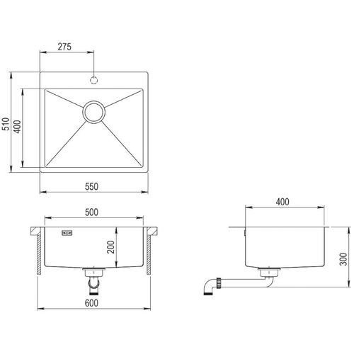 Sudoper Helika AIRA 100 N-T Graphite slika 6