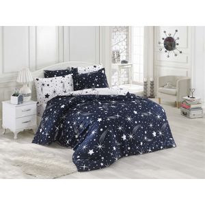 Halley - Dark Blue Dark Blue
White Double Quilt Cover Set