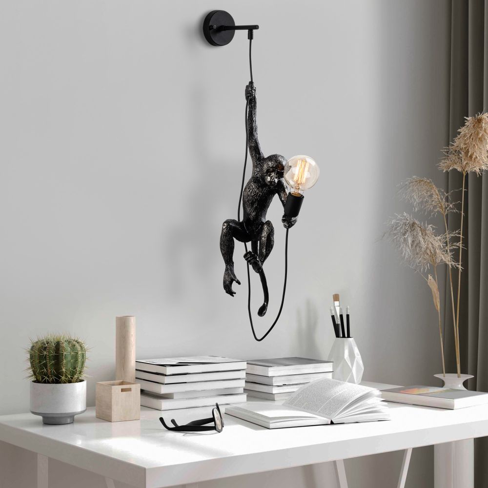 Zidna lampa Singe 2 u crnoj boji slika 1