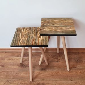Nesting stolovi 2Shp345 - (2 komada) - boje: smeđa