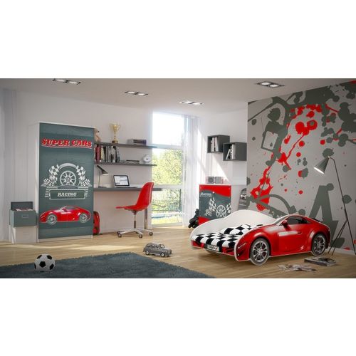Krevet sportski auto - crveni (140 x 70 cm) slika 3