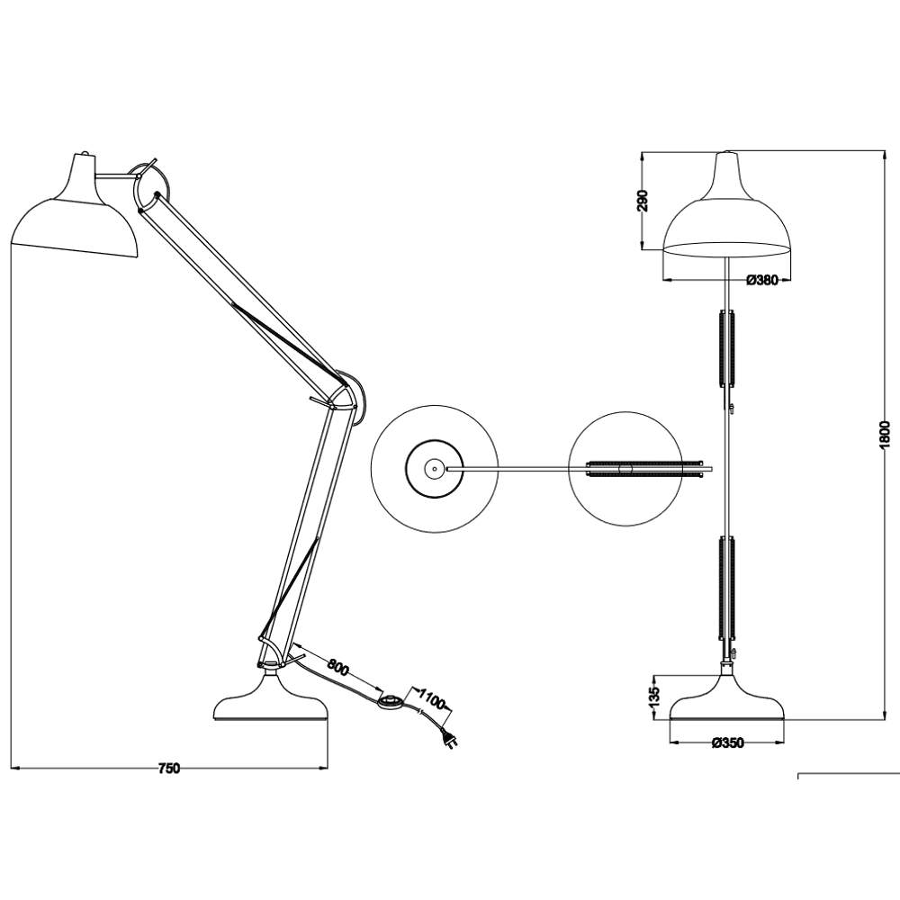 SALVADOR podna lampa slika 4