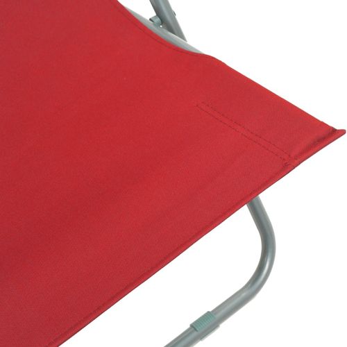 Sklopive stolice za plažu 2 kom čelik i tkanina Oxford crvene slika 32