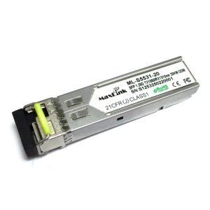 MaxLink 1.25G SFP optical module, WDM BiDi Tx 1550, (LC,SM)-20km