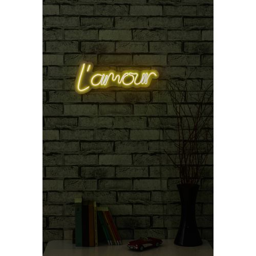 Wallity Ukrasna plastična LED rasvjeta, L'amour - Yellow slika 11