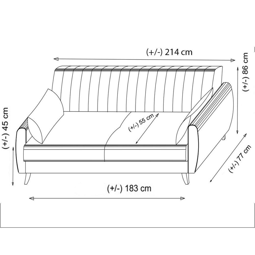 Alkon - Sofa na Razvlačenje u Crvenoj Boji sa 3 Mjesta slika 8