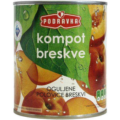 PODRAVKA Kompot breskva limenka 820 g slika 1