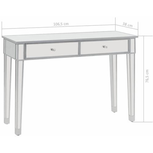 Zrcalni konzolni stol od MDF-a i stakla 106,5 x 38 x 76,5 cm slika 21