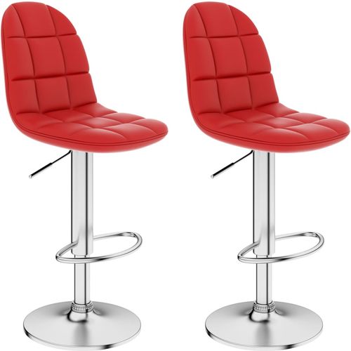 Barski stolci od umjetne kože 2 kom crvena boja vina slika 1