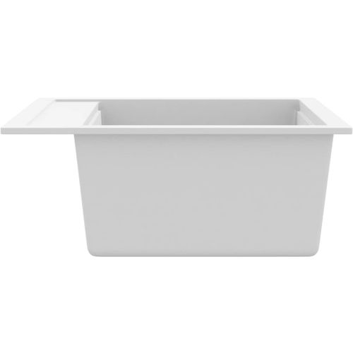 Granitni kuhinjski sudoper s jednom kadicom bijeli slika 14