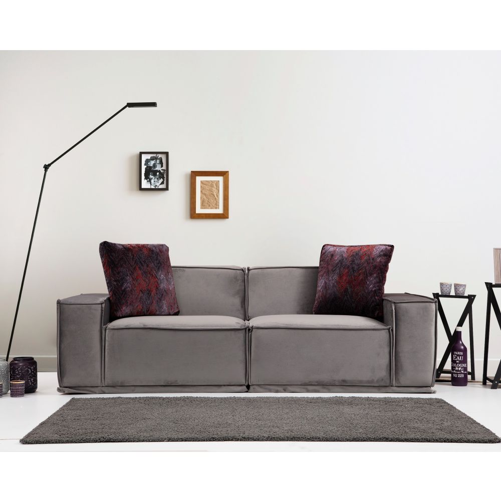Lego Siva Dvosjed Sofa slika 1