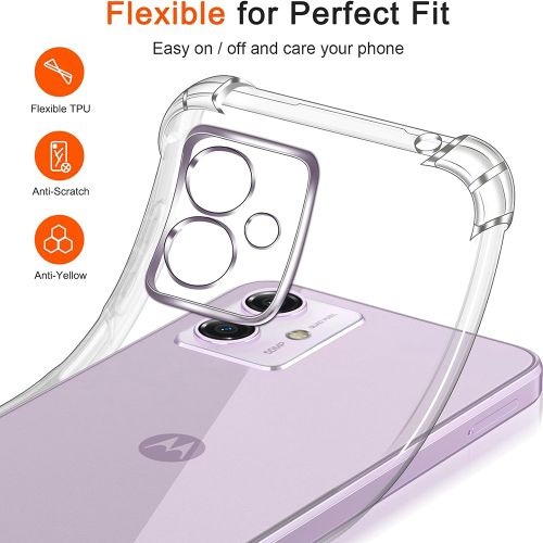 Techsuit Shockproof Clear Silicone prozirna maskica otporna na udarce za Motorola Moto G14 slika 4