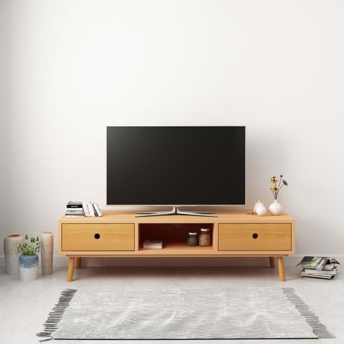 TV ormarić 120 x 35 x 35 cm od masivne borovine slika 18