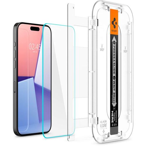 SPIGEN GLAS.TR EZ FIT Kaljeno staklo za iPhone 15 Pro Max prozirno slika 6