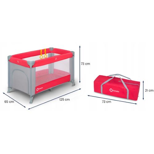 Lionelo dječji prijenosni krevetić Suzie ruža slika 8