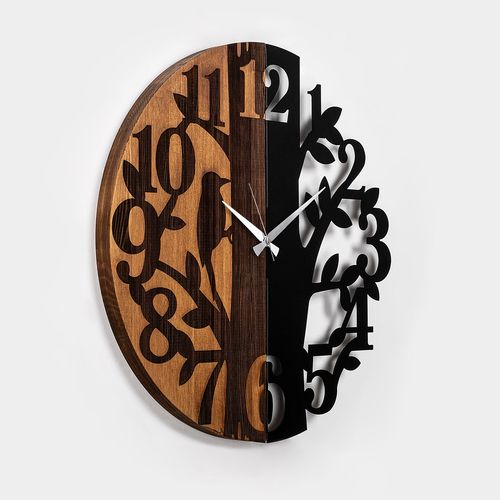 Wallity Ukrasni drveni zidni sat, Wooden Clock - 71 slika 6