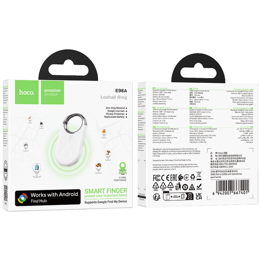 hoco. Inteligentni lokator uređaja / Google Find My Device E98A Starry, White slika 3