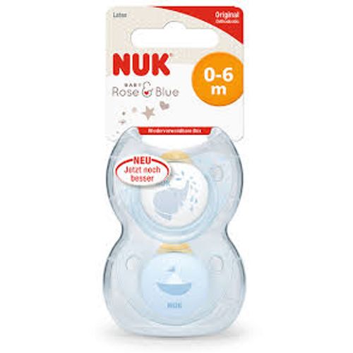 NUK duda varalica - silikon baby blue 0-6m 2/1 10730051 slika 1