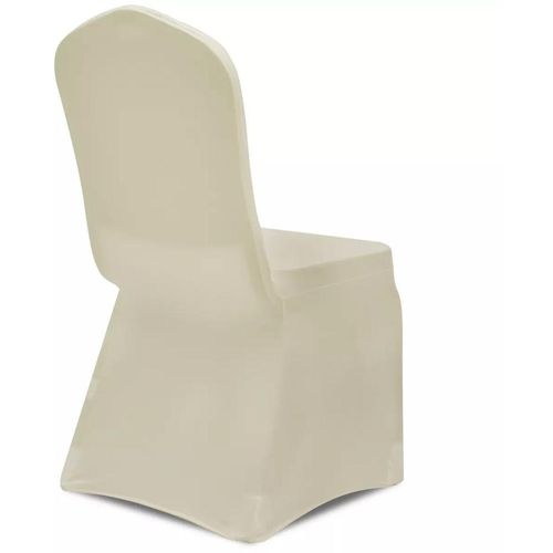 Rastezljiva presvlaka za stolicu, krem bijela, 50 kom slika 4