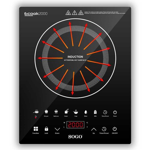 SOGO Indukcijska peć, jednostruka, digitalna, timer od 240 min, 2000W slika 2