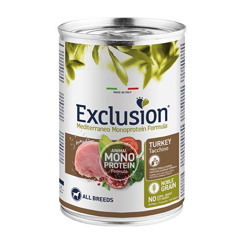 Exclusion Mediterraneo Monoprotein Adult Ćuretina konzerva 400g slika 1