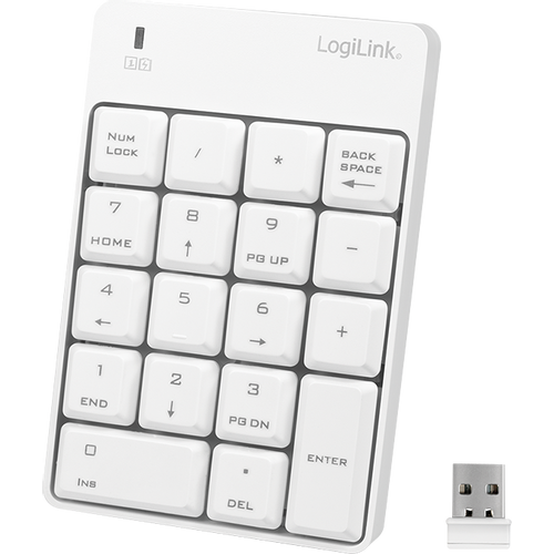 Logilink numpad BT numeriička tastatura bela slika 1