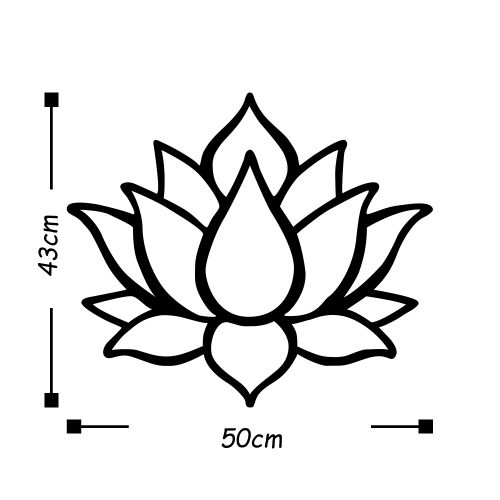 Wallity Metalna zidna dekoracija, Lotus Flower 1 slika 3