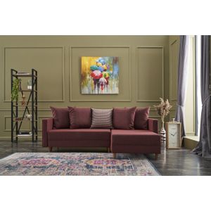 Atelier Del Sofa Aydam Right - Bordo Crveni Ugao Sofa-Krevet