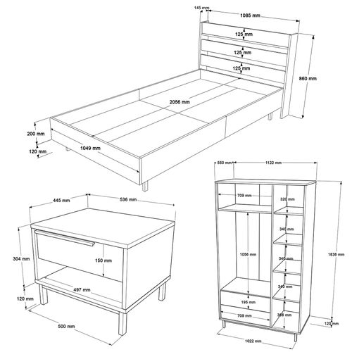 ON23-W White Young Room Set slika 7