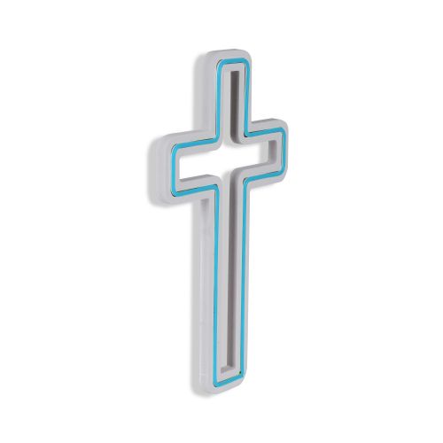 Wallity Ukrasna plastična LED rasvjeta, Cross Sign - Blue slika 6