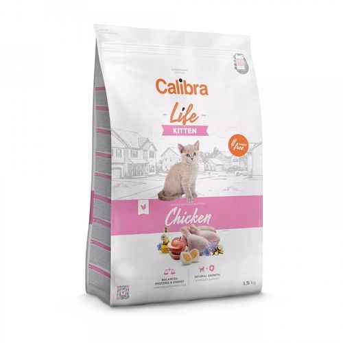 Calibra Cat Life Kitten Piletina, suva hrana za mačke 1,5kg slika 1