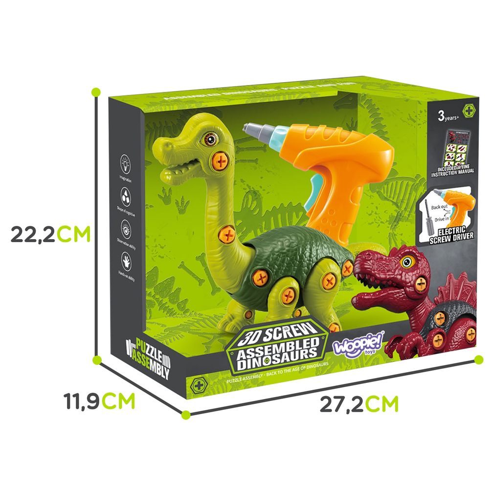Woopie set za okretnu konstrukciju dinosaura + bušilica 31 kom. slika 9
