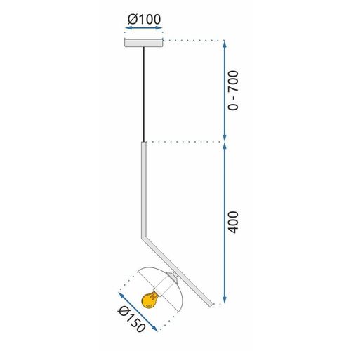 TOOLIGHT VISEĆA SVJETILJKA APP1086-1CP slika 8