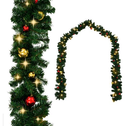  Božićna girlanda ukrašena s kuglicama i LED žaruljama 20 m slika 2