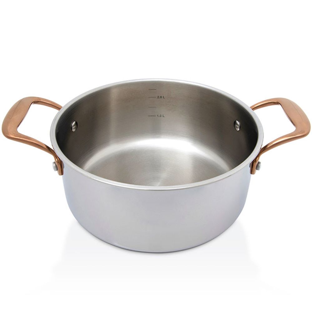 Metalac šerpa plitka inox 20 cm / 2.8 l sa staklenim poklopcem Venera slika 2