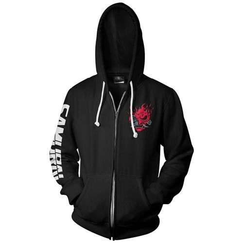 JINX CYBERPUNK 2077 BIGGEST FAN ZIP-UP HOODIE 2X LARGE BLACK slika 1