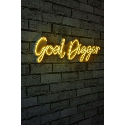 Wallity Ukrasna plastična LED rasvjeta, Goal Digger - Yellow slika 4