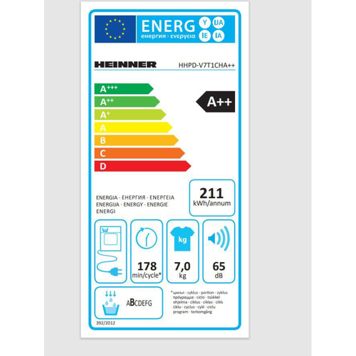 Heinner sušilica rublja sa toplinskom pumpom HHPD-V7T1CHA++ slika 5