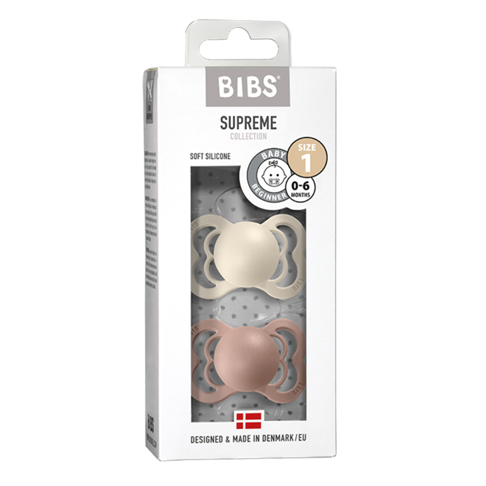 Bibs Duda varalica Supreme Silicone Blush&Ivory 0-6mj (veličina 1), 2kom slika 4
