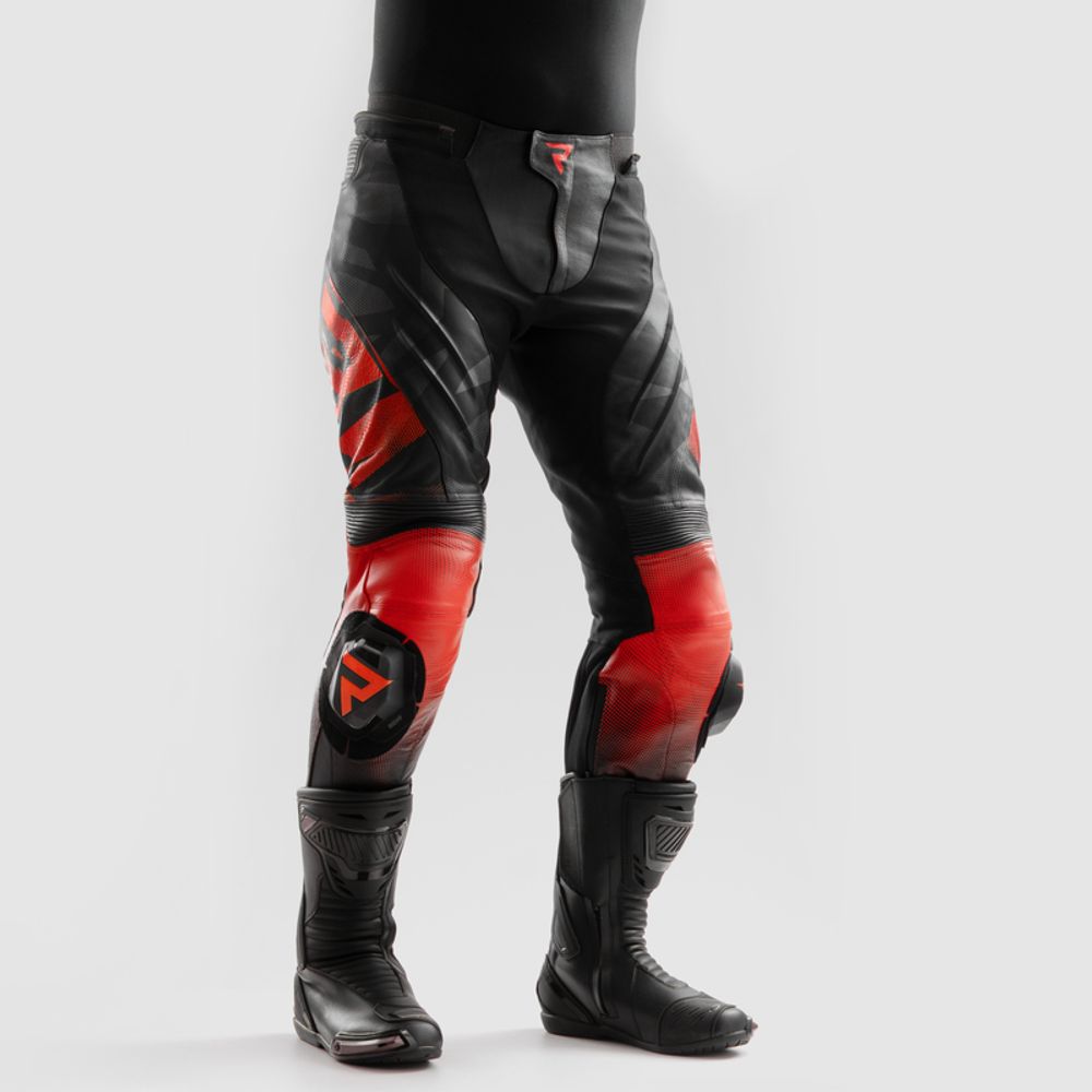 Rebelhorn Inferno kožne pantole fluo crvene slika 4