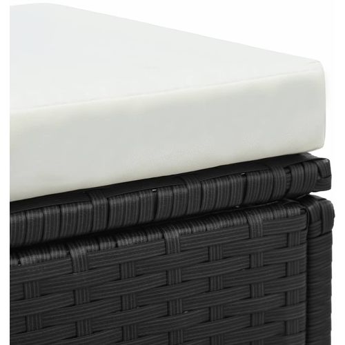 3-dijelna vrtna garnitura od poliratana s jastucima crna slika 12