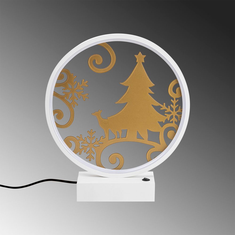 XMAS11 Bijela i Zlatna Stolna Lampa slika 5